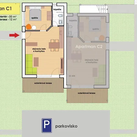 C1 - Slovensky Raj شقة Hrabušice